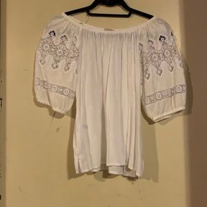 Never worn off the shoulder white blouse